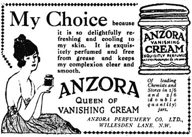 1922 Anzora Vanishing Cream