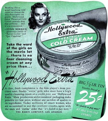 1941 Hollywood Extra Theatrical Cold Cream