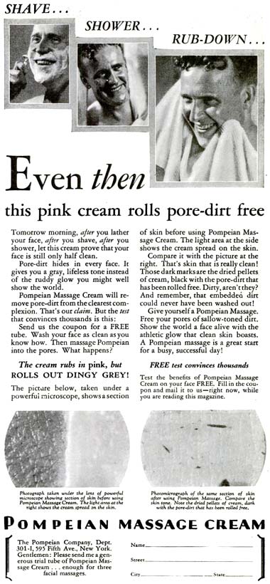 1927 Pompeian Massage Cream