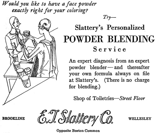 1928 Slattery personalized Powder Blending Service