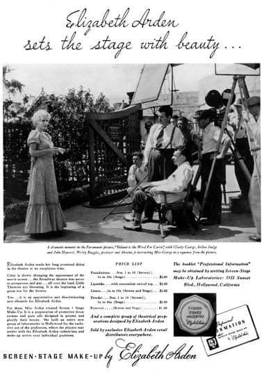 1936 Elizabeth Arden Screen Stage Make-up