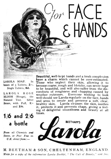 1936 Beethams Larola Cream