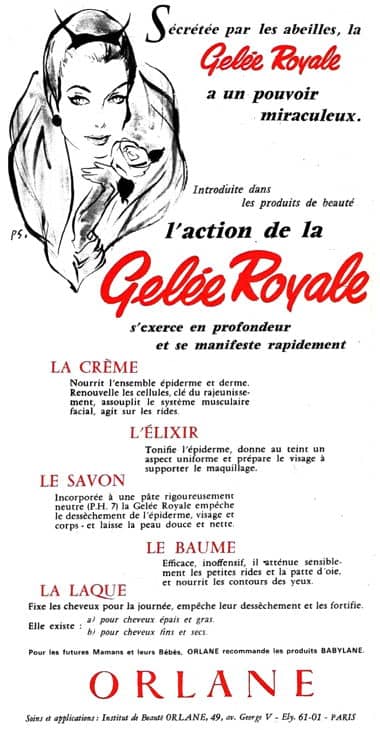 1964 Orlane products with royal jelly