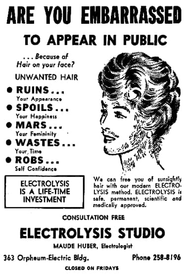 1968 Maude Huber Electrolysis Studio