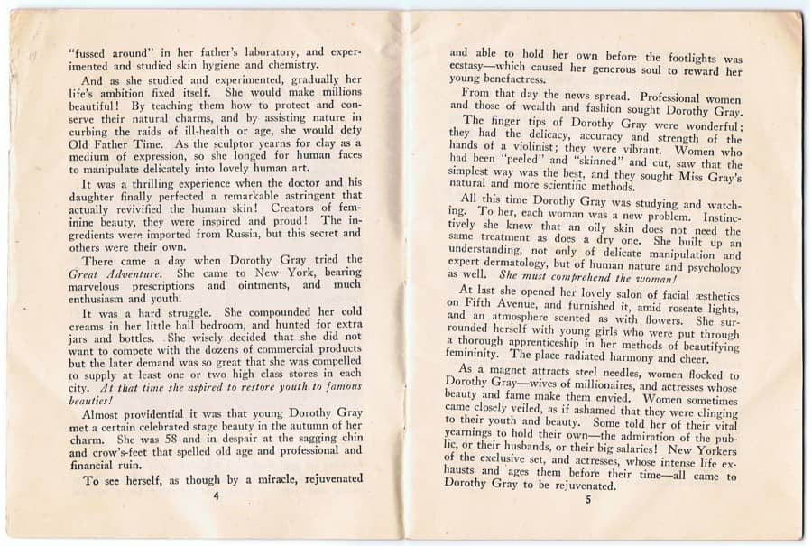 The Story of Dorothy Gray pages 4-5