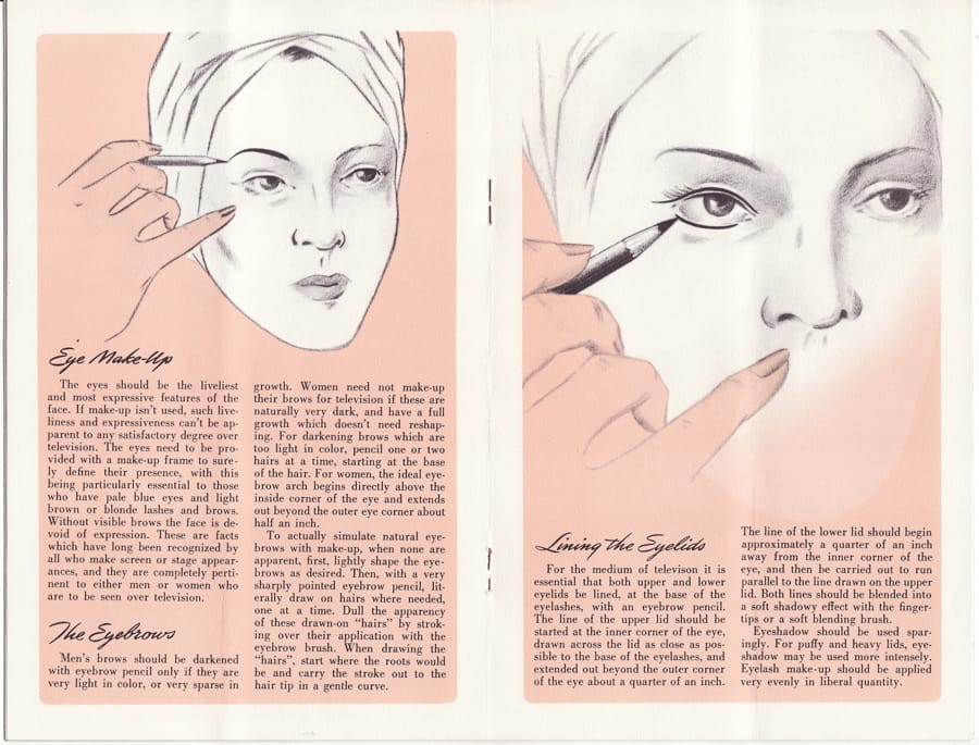 1958 Television Make-up for Black-and-White and Color pages 4-5