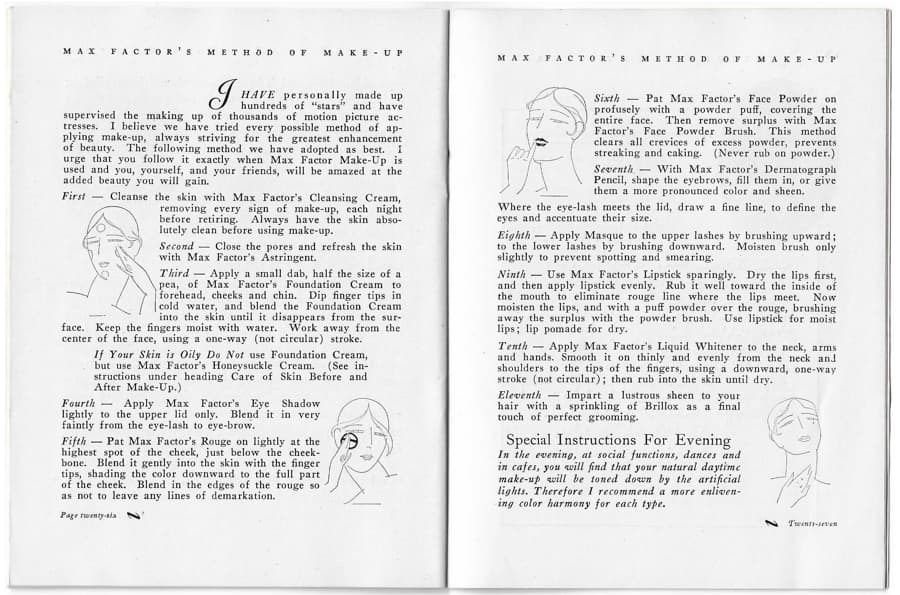 1928 The New Art of Society Make-up pages 24-25