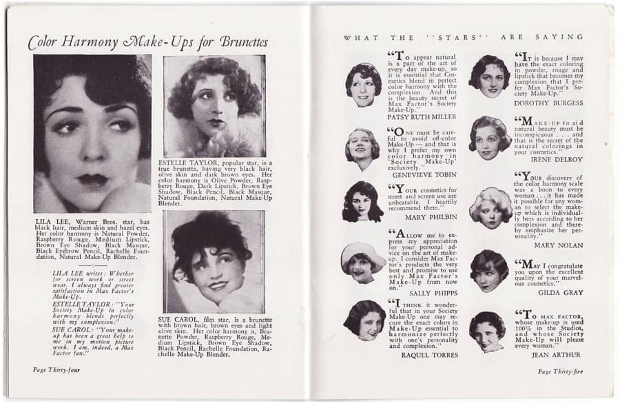 1931 The New Art of Society Make-up pages 32-33