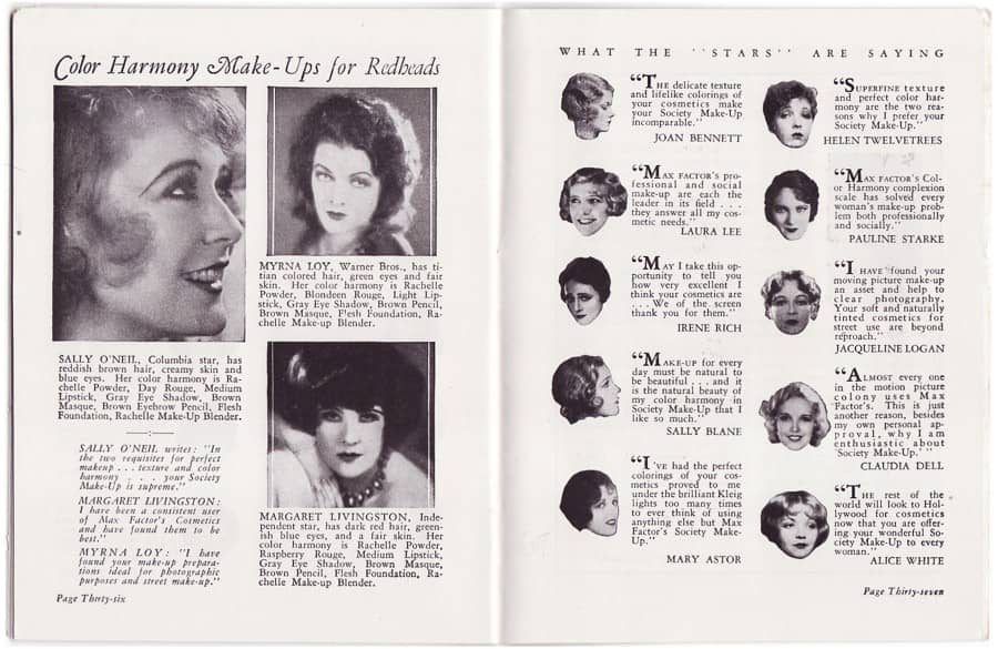 1931 The New Art of Society Make-up pages 34-35