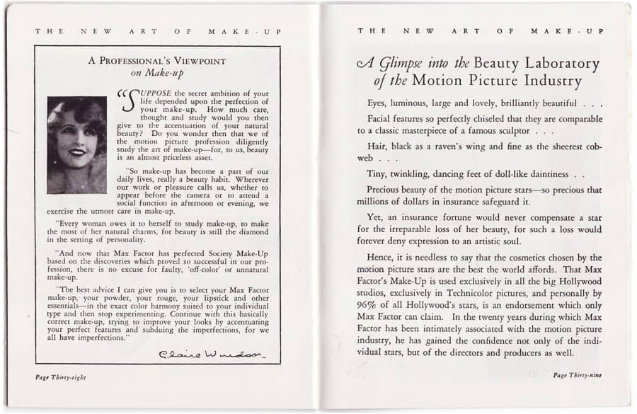 1931 The New Art of Society Make-up pages 36-37