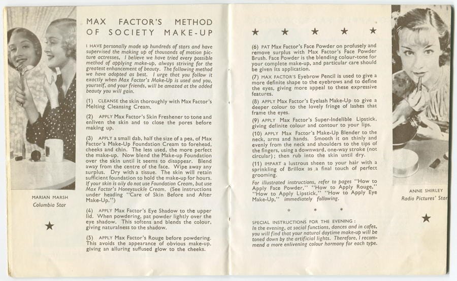 1937 The New Art of Society Make-up pages 20-21