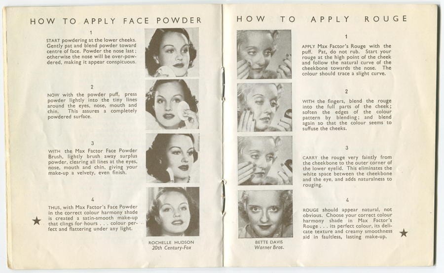 1937 The New Art of Society Make-up pages 22-23