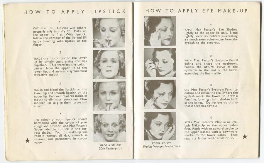 1937 The New Art of Society Make-up pages 24-25