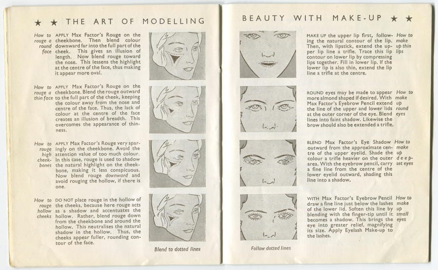 1937 The New Art of Society Make-up pages 26-27