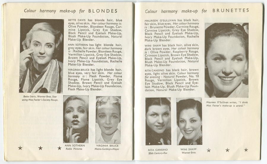 1937 The New Art of Society Make-up pages 32-33