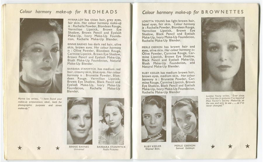 1937 The New Art of Society Make-up pages 34-35