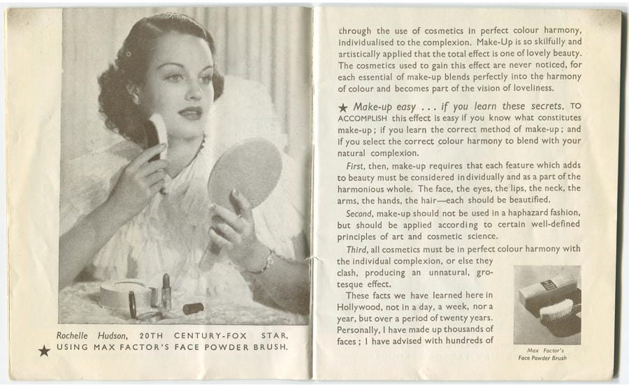 1937 The New Art of Society Make-up pages 8-9