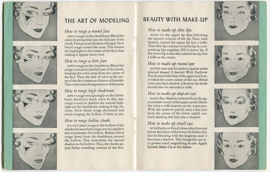 1940 The New Art of Make-up pages 16-17