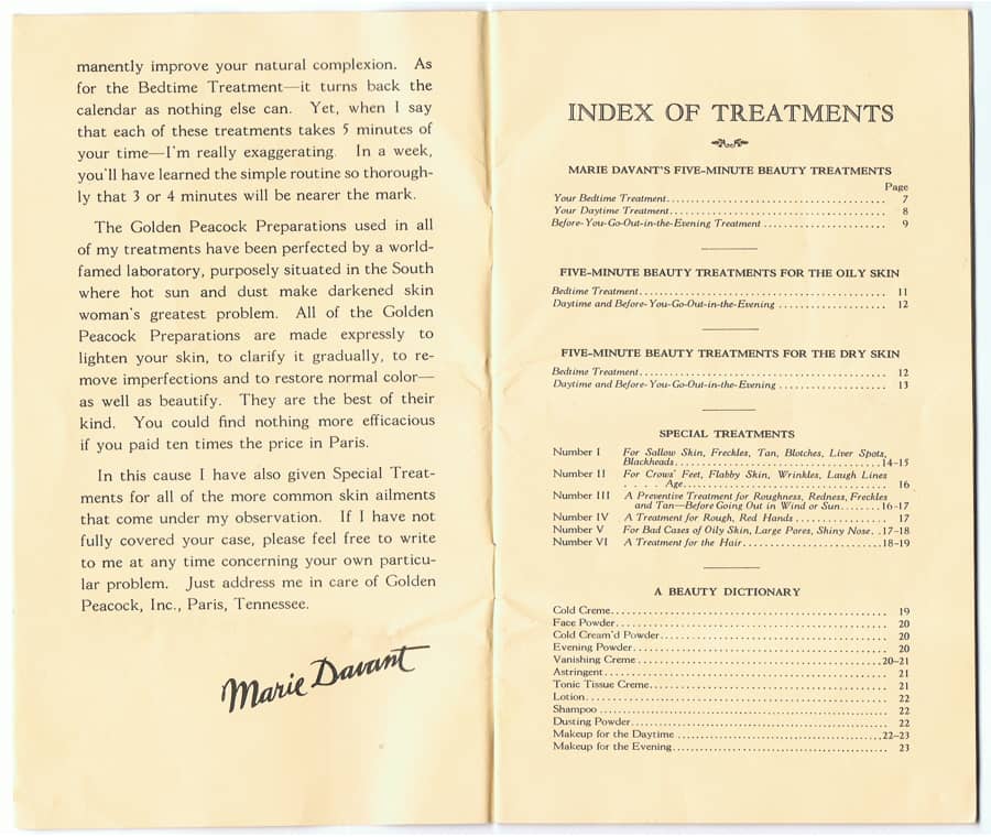 Marie Davant’s Famous 5-Minute Beauty Treatments pages 2-3