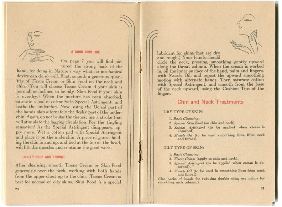 1930 Home Method of Du Barry Beauty Treatments pages 22-23