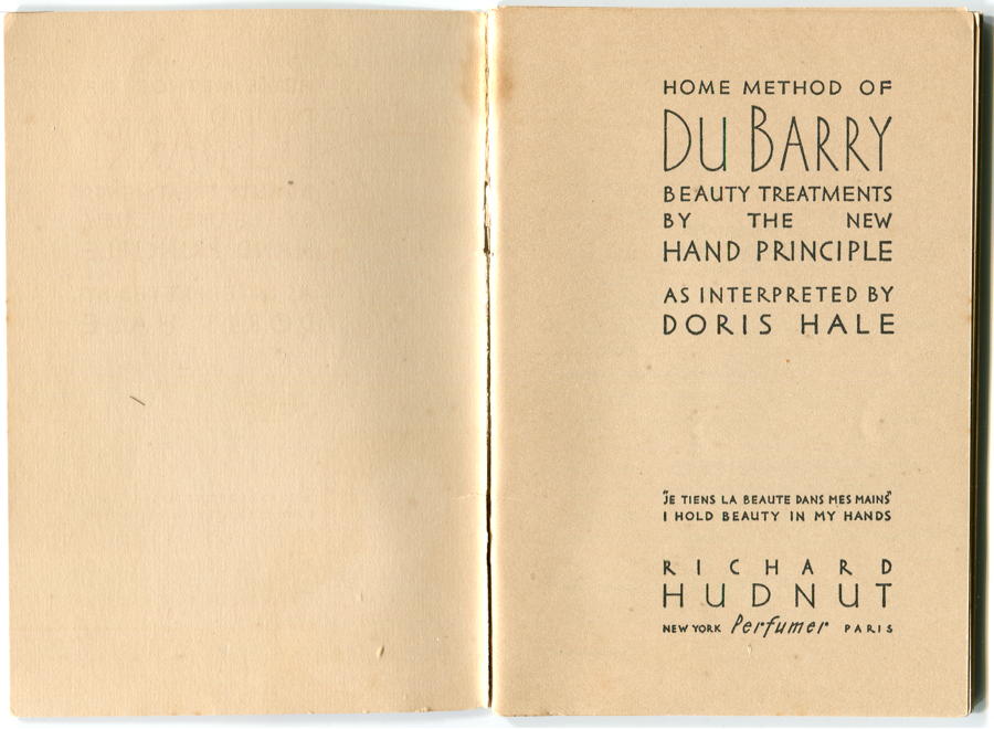 1930 Home Method of Du Barry Beauty Treatments page 1