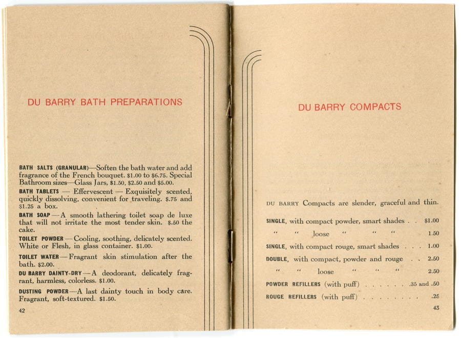 1930 Home Method of Du Barry Beauty Treatments pages 44-45