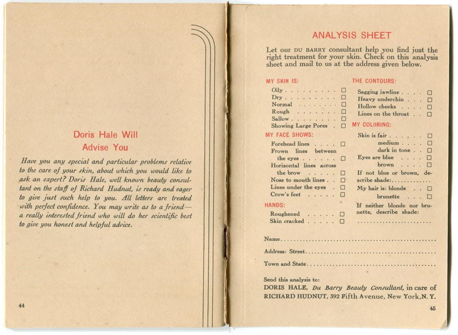 1930 Home Method of Du Barry Beauty Treatments pages 46-47