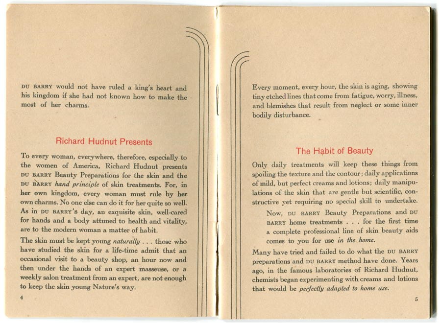 1930 Home Method of Du Barry Beauty Treatments page 6-7
