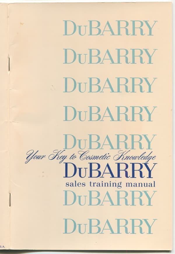 Du Barry Sales Training Manual front cover
