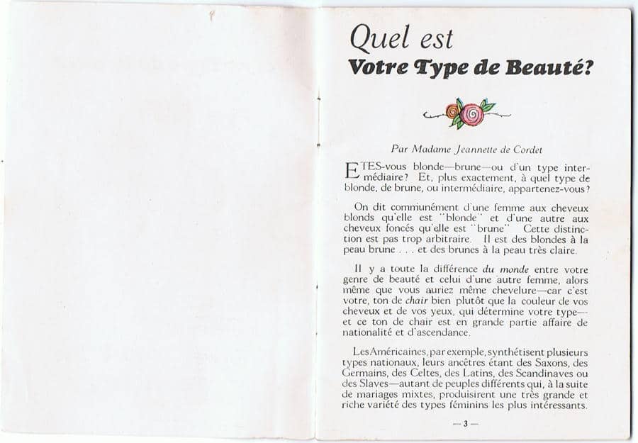 Quel est Votre Type de Beauté page 1