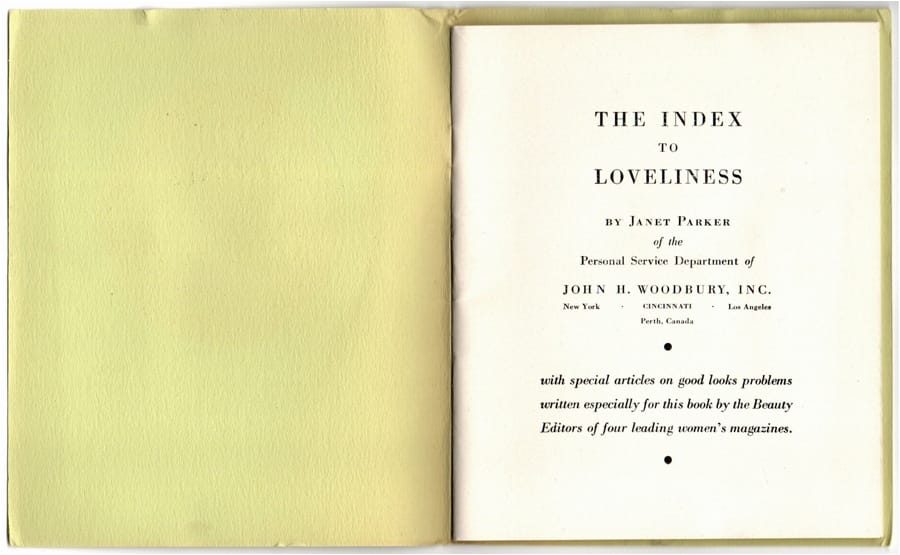 The Index to Loveliness page 1