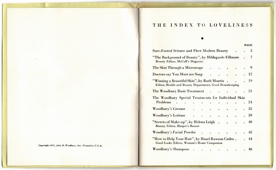 The Index to Loveliness pages 2,3