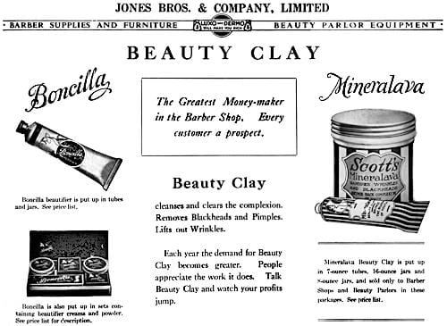 1923 Boncilla and Mineralava beauty clays