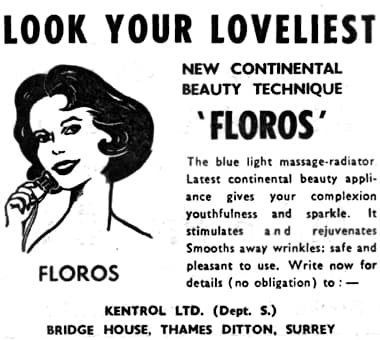 1959 Floros blue light massage-radiator