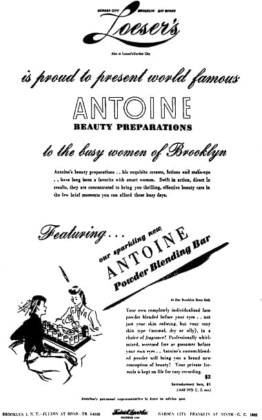 1943 Antoine powder blending service