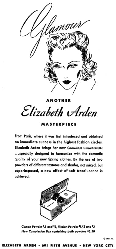 1937 Elizabeth Arden Complexion Boxes