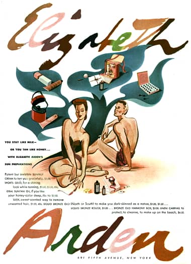 1941 Elizabeth Arden Sun Creams