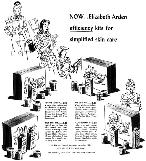 1943 Elizabeth Arden Efficiency Kits