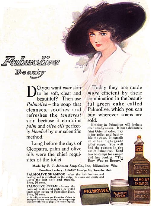 1913 Palmolive Soap, Cream and Shampoo
