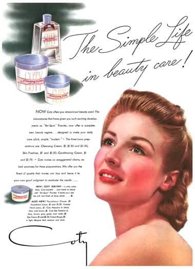 1940 Coty beauty care