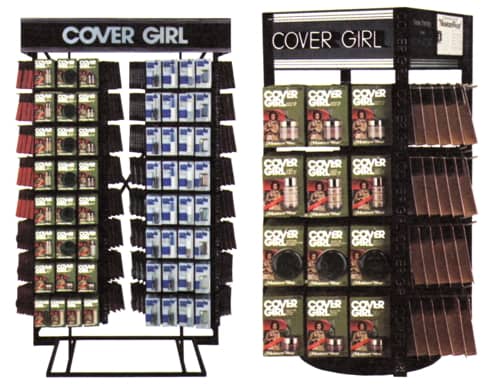 1976 Cover Girl make-up display stands