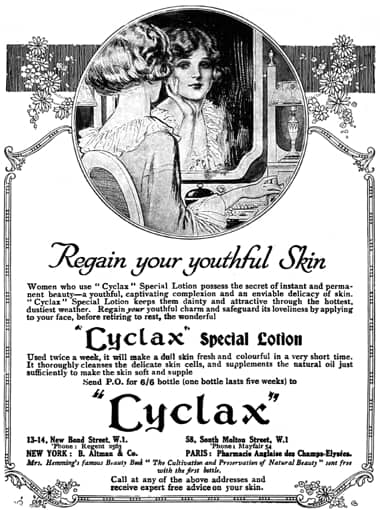 1922 Cyclax Special Lotion