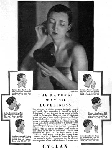 1928 Cyclax Natural Way to Loveliness