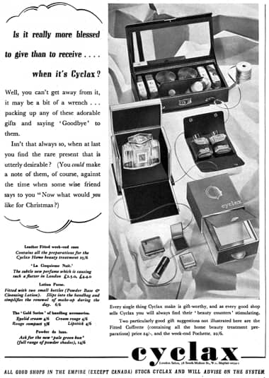 1935 Cyclax cosmetics