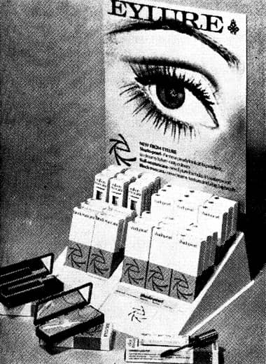 1969 Eylure mascara display stand