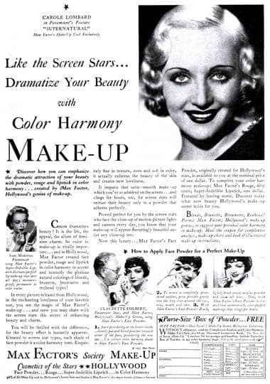 1933 Max Factor Society Make-up