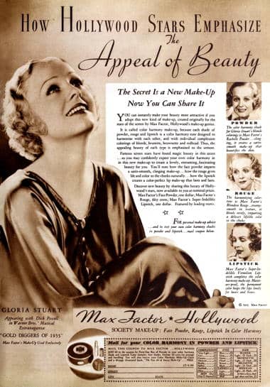 1935 Max Factor Society Make-up