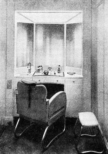 1937 Make-up cubicle in the London salon