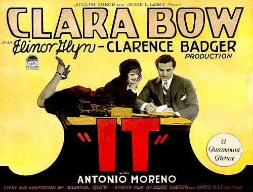 1927 Movie poster for IT