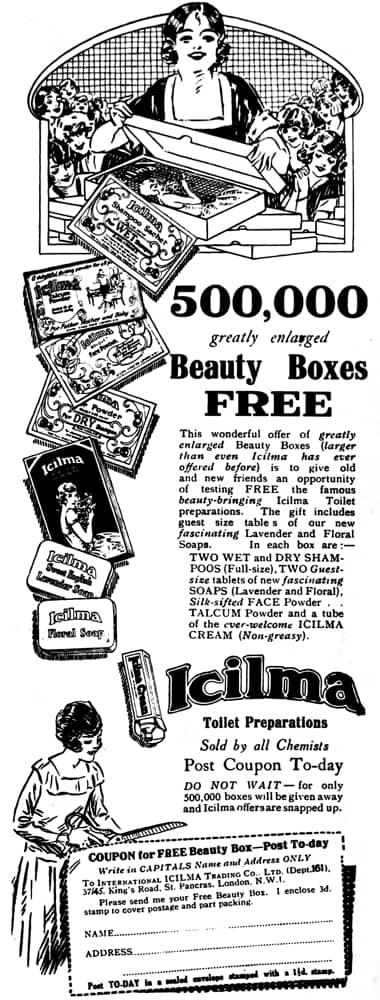 1924 Icilma Beauty boxes
